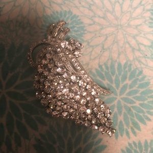 Large Vintage LB (Lander Bros. ?) Rhinestone Pin- 530 $50 or $45 w/offer